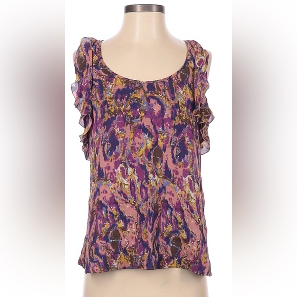 Parker Colorful Silk Top - Picture 1 of 10